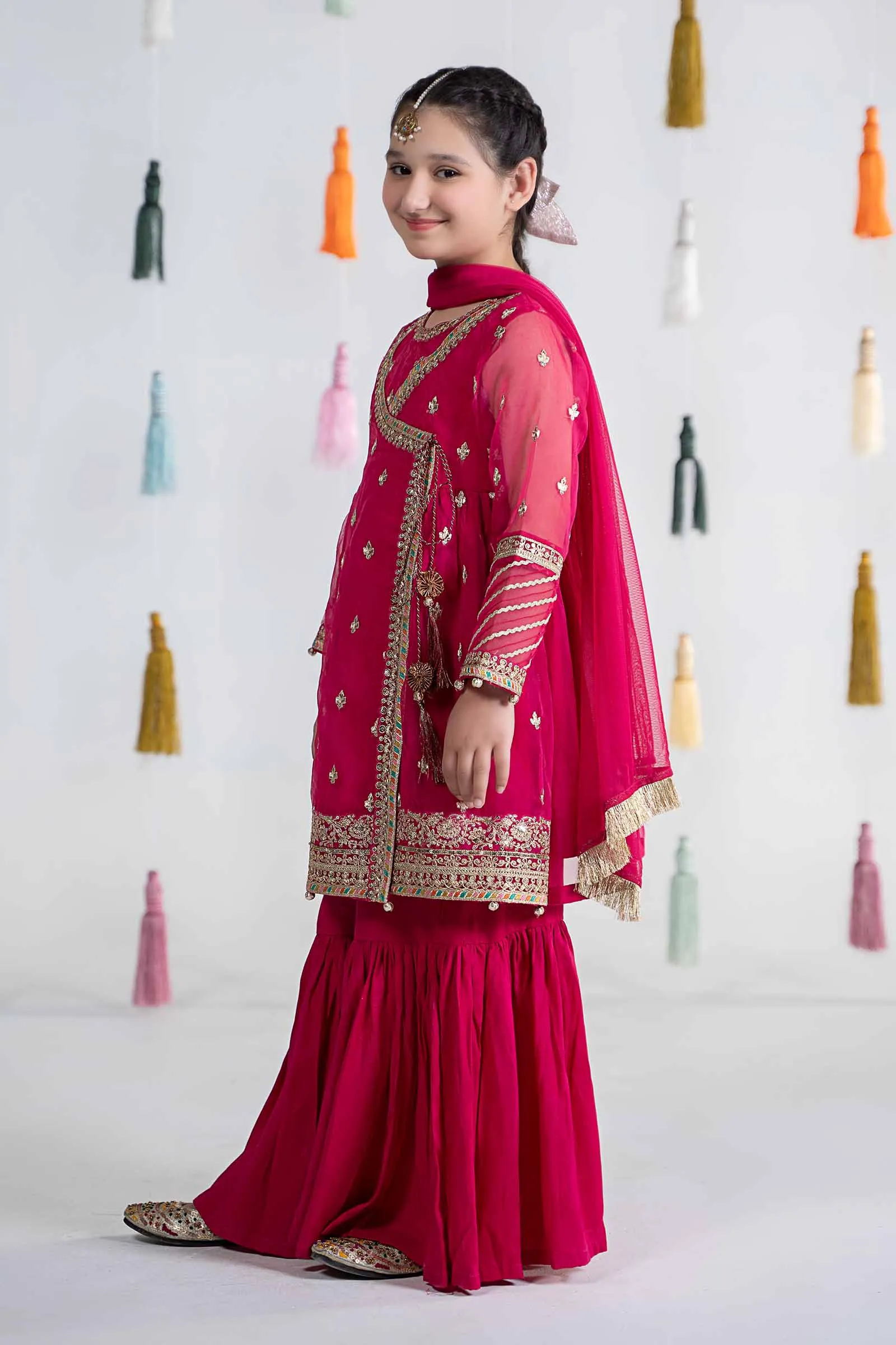 3 Piece Embroidered Organza Suit | MKS-EA24-15