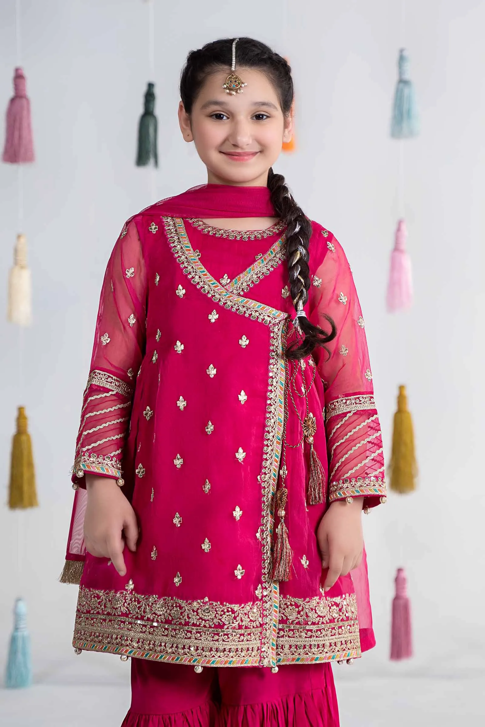 3 Piece Embroidered Organza Suit | MKS-EA24-15