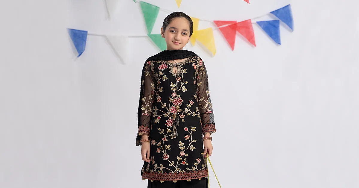 3 Piece Embroidered Organza Suit | MKS-EF24-30