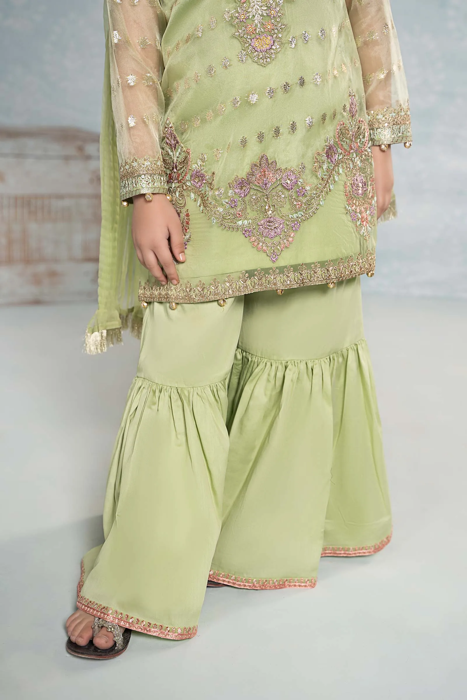 3 Piece Embroidered Organza Suit | MKS-EF24-45