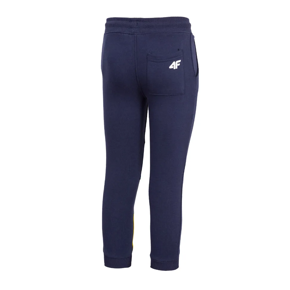 4F Color Panel Leg Navy Blue Fleece Trouser 1069