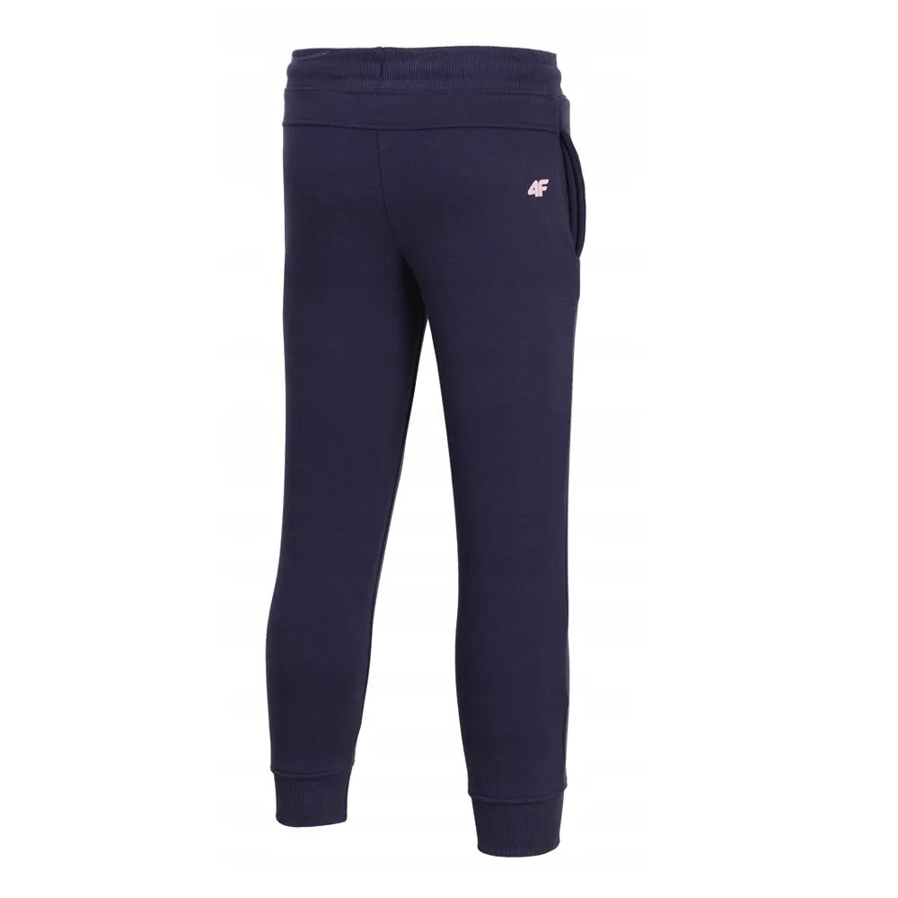 4F Pink Cord Navy Blue Fleece Trouser 2374