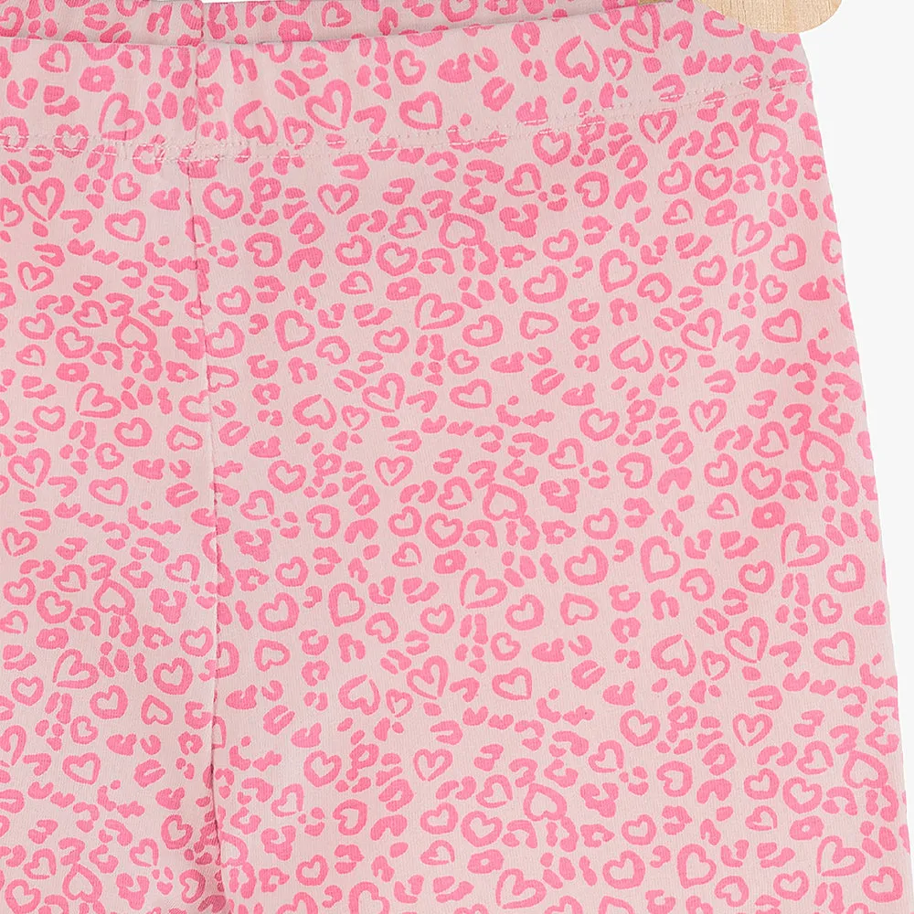 5.10.15 All Over Small Hearts Print Pink Shorts 11425