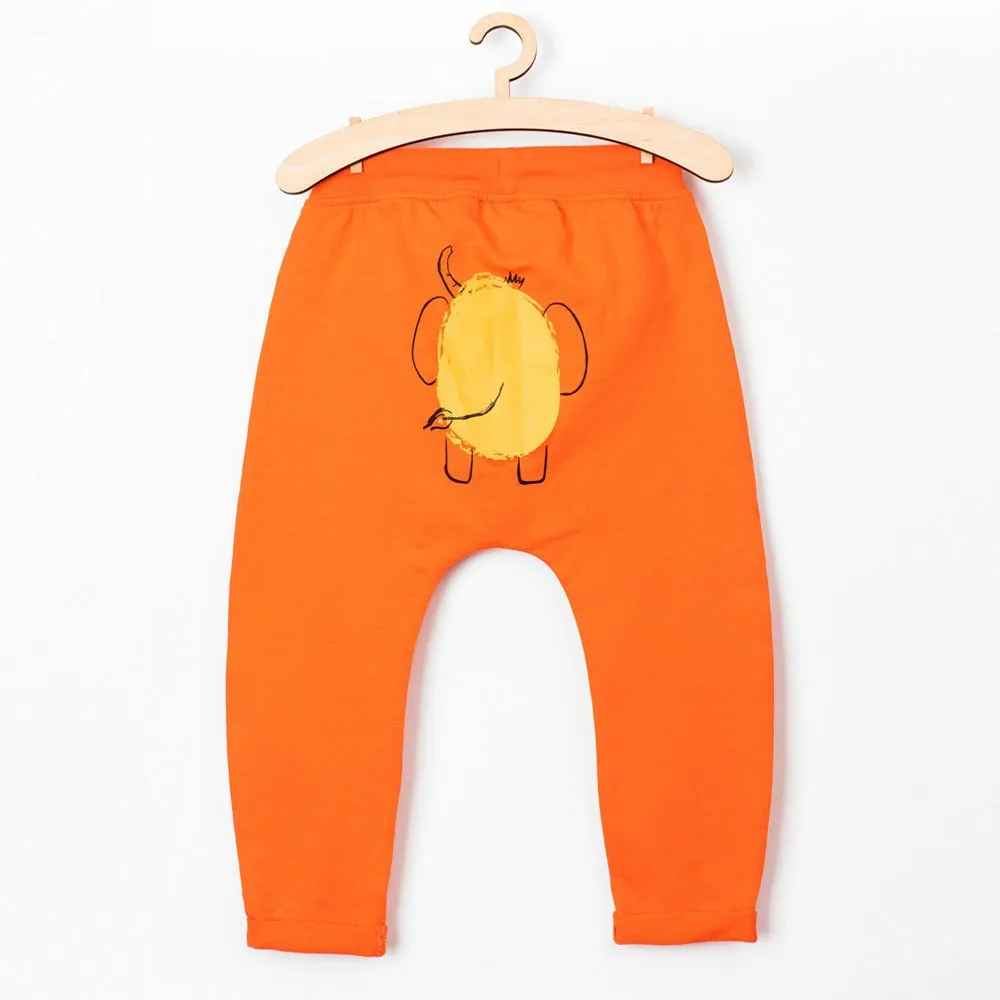 51015 Funny Badge Plain Orange Terry Trouser 3685