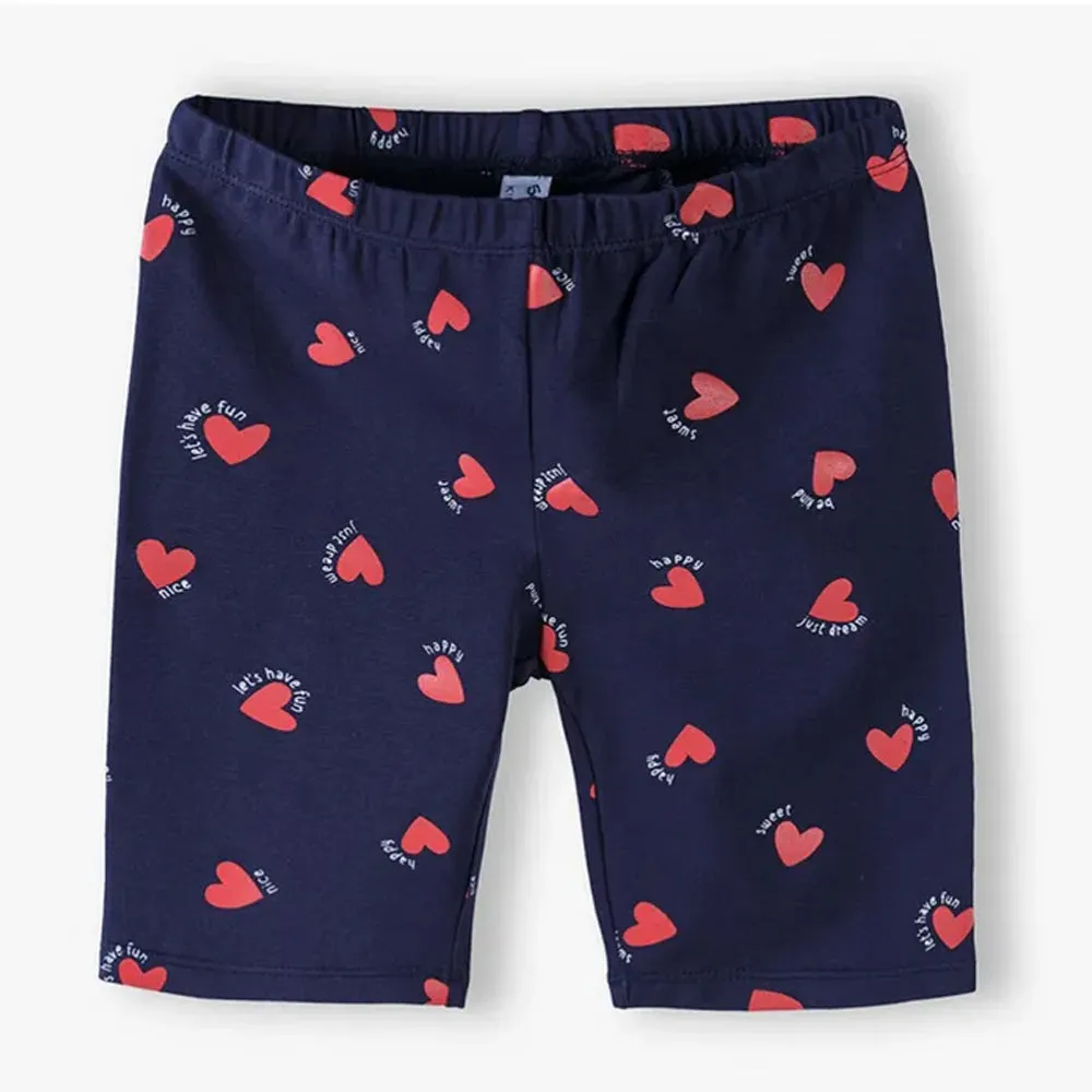 5.10.15 Happy Hearts Print Dark Blue Shorts 11424