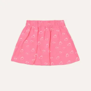 5.10.15 White Outline Hearts Pink Skirt 11303