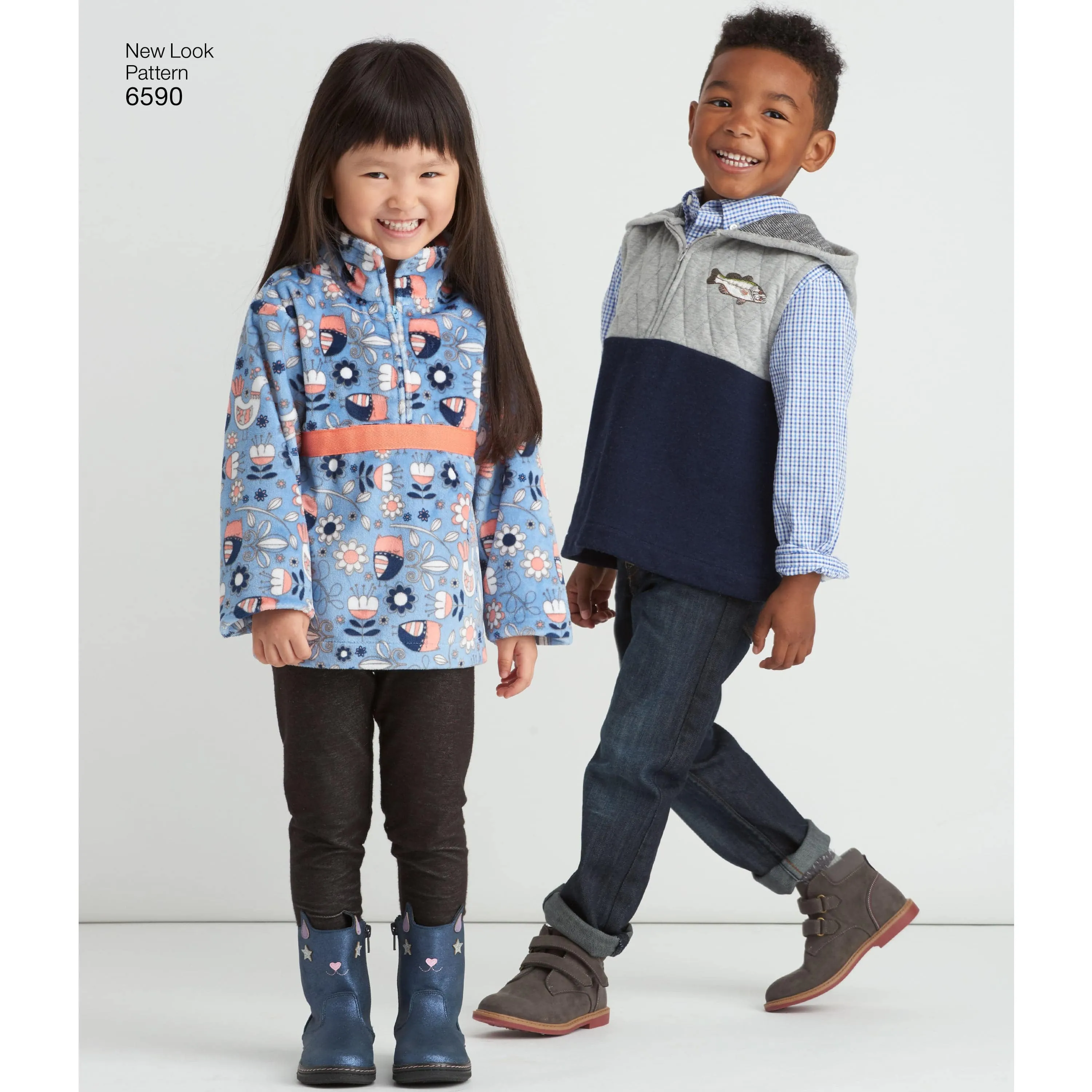 6590 New Look Pattern 6590 Child's Pullover Vest or Top