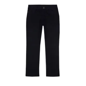 Armani Junior Five-pocket Black Cotton Gabardine Trouser