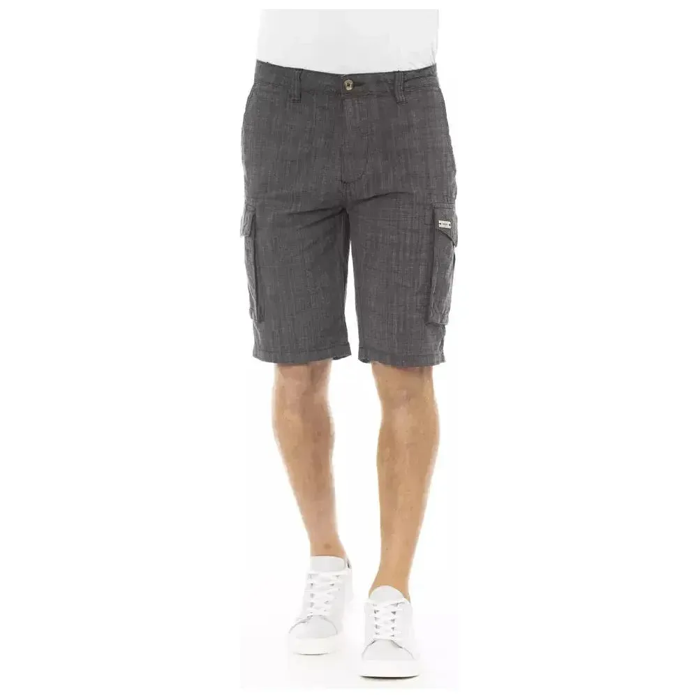 Baldinini Trend Black Cotton Men Short