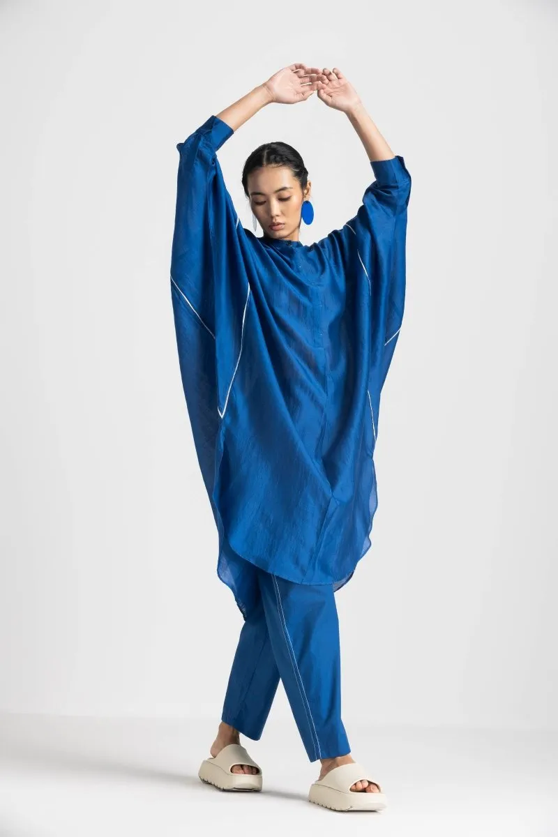 Bat Sleeve Shirt - Electric Blue