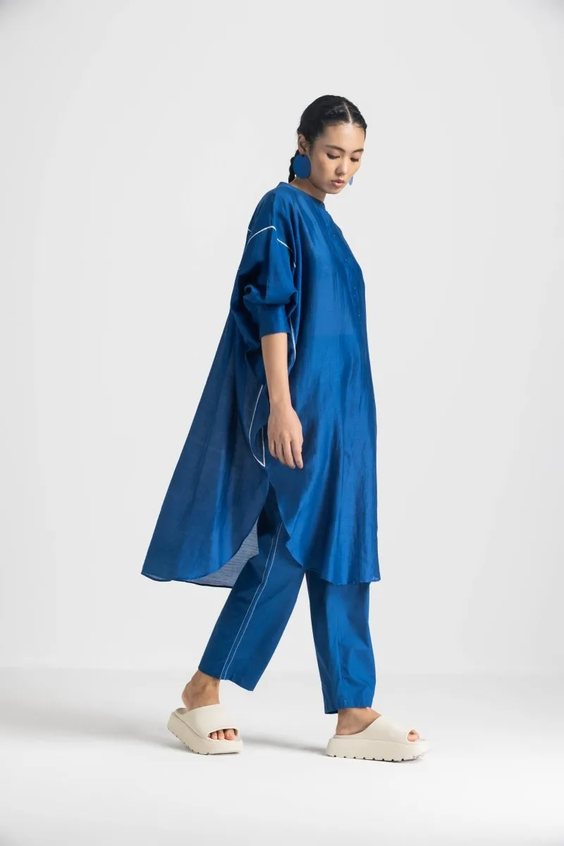 Bat Sleeve Shirt - Electric Blue