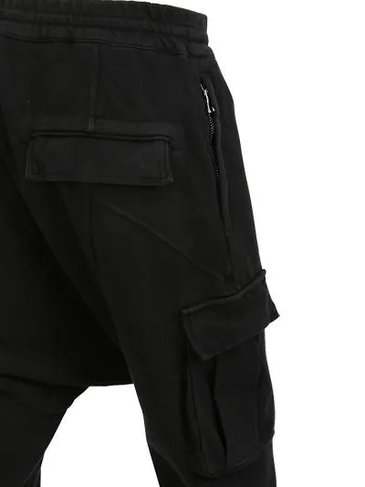 Biker Moto Drop Crotch Cargo Jogger / Loose Harem Pants