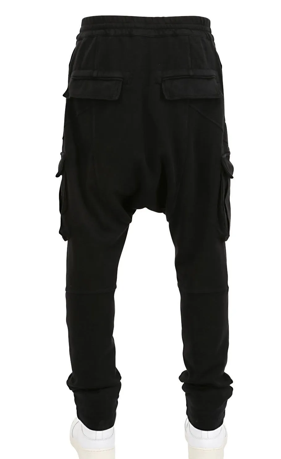 Biker Moto Drop Crotch Cargo Jogger / Loose Harem Pants