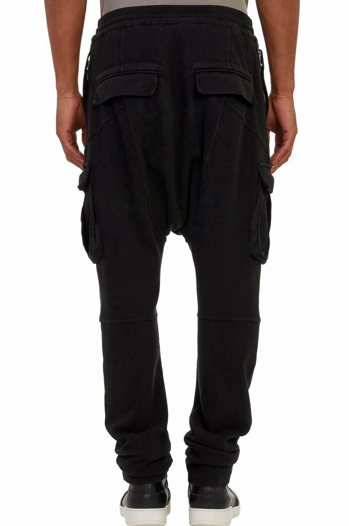 Biker Moto Drop Crotch Cargo Jogger / Loose Harem Pants