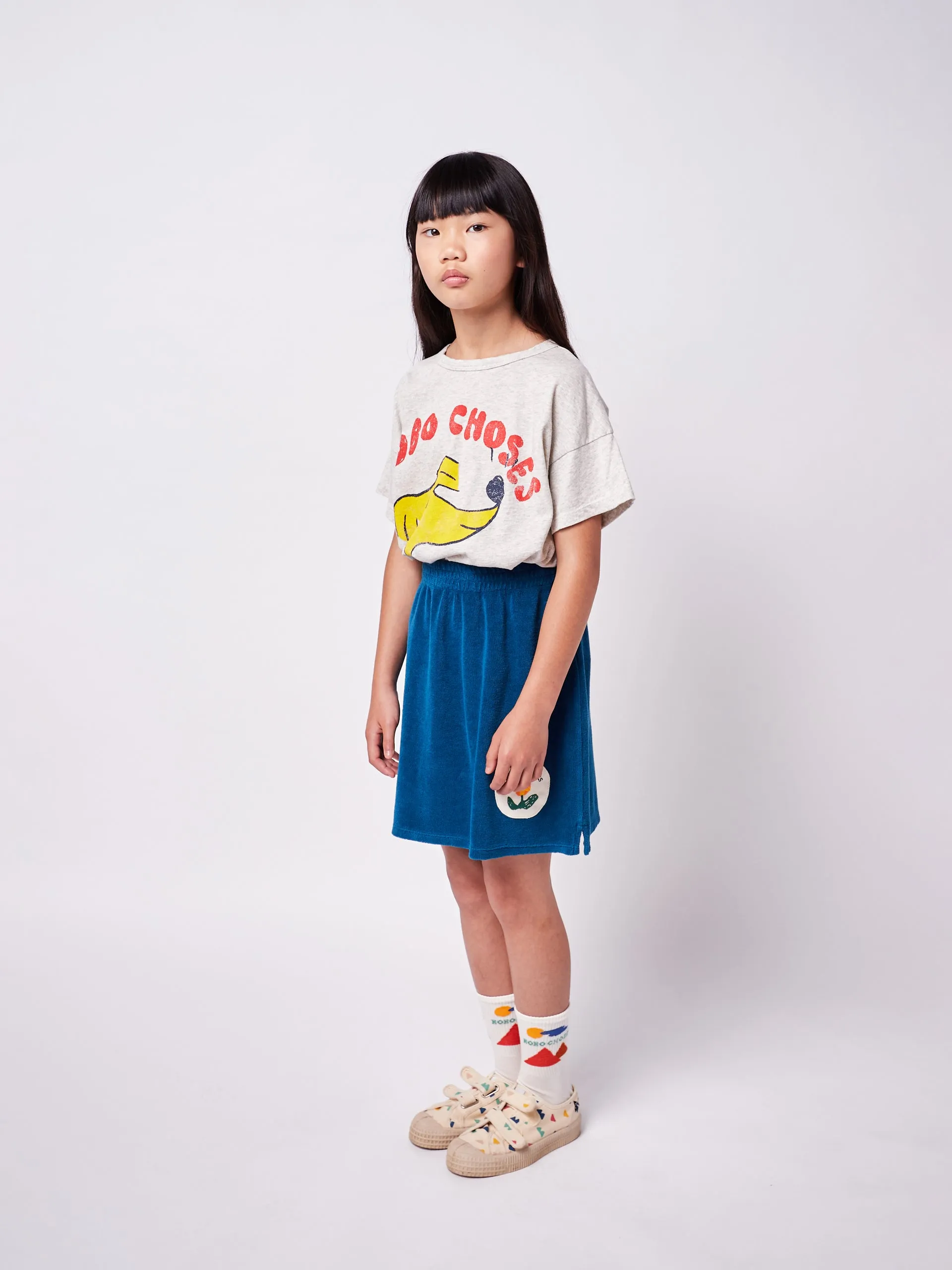 Bobo Choses Wallflower Patch terry mini skirt