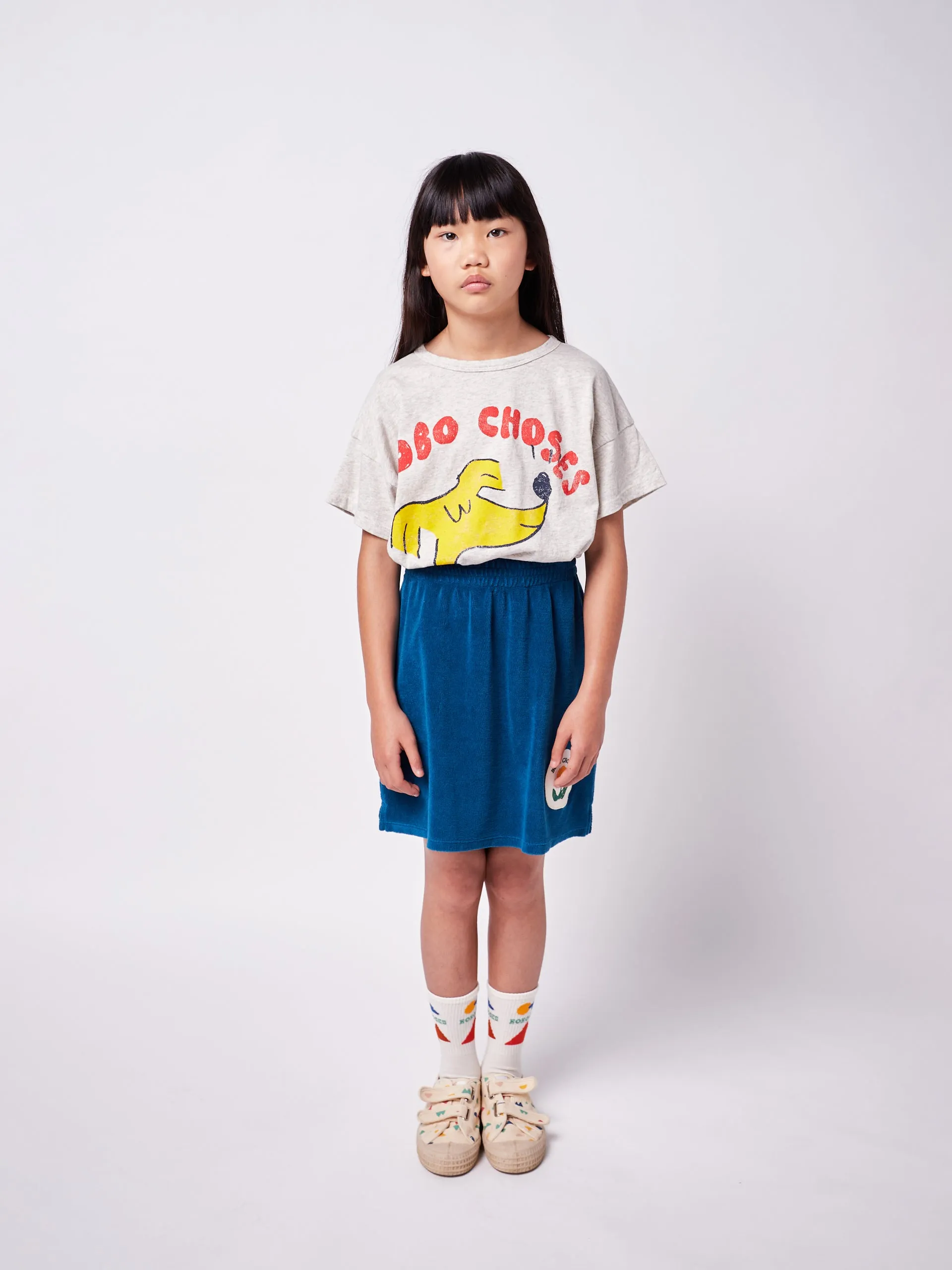 Bobo Choses Wallflower Patch terry mini skirt