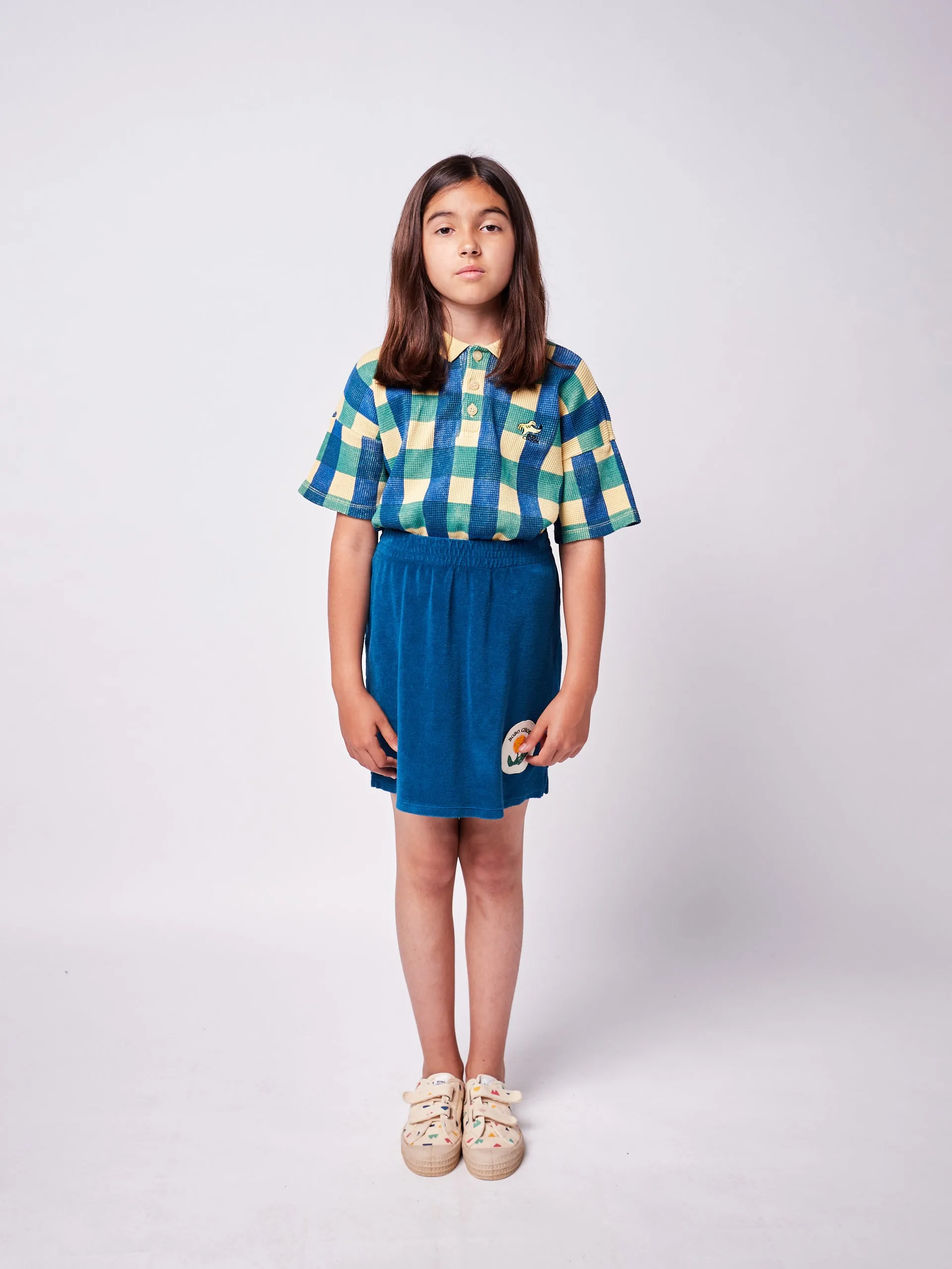 Bobo Choses Wallflower Patch terry mini skirt