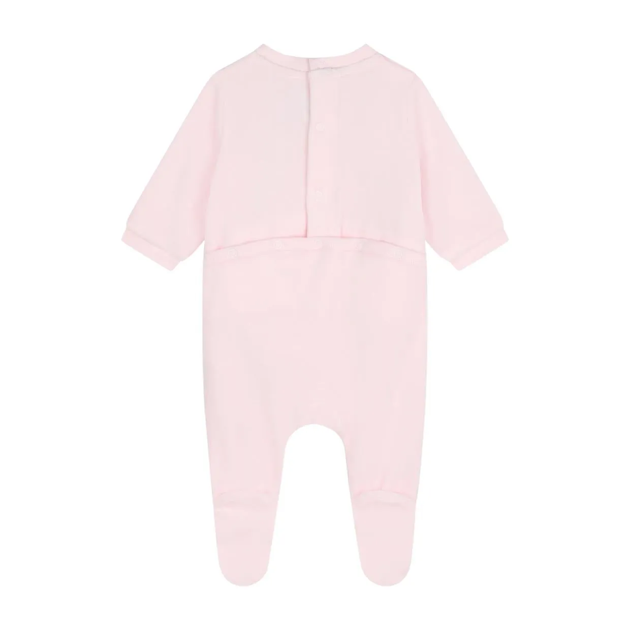 BOSS Baby Velvet Stripe Tape Pink Babygrow