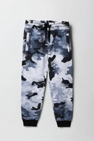 Boys Camo Print Fleece Jogger