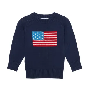 Children’s American Flag Crewneck Sweater