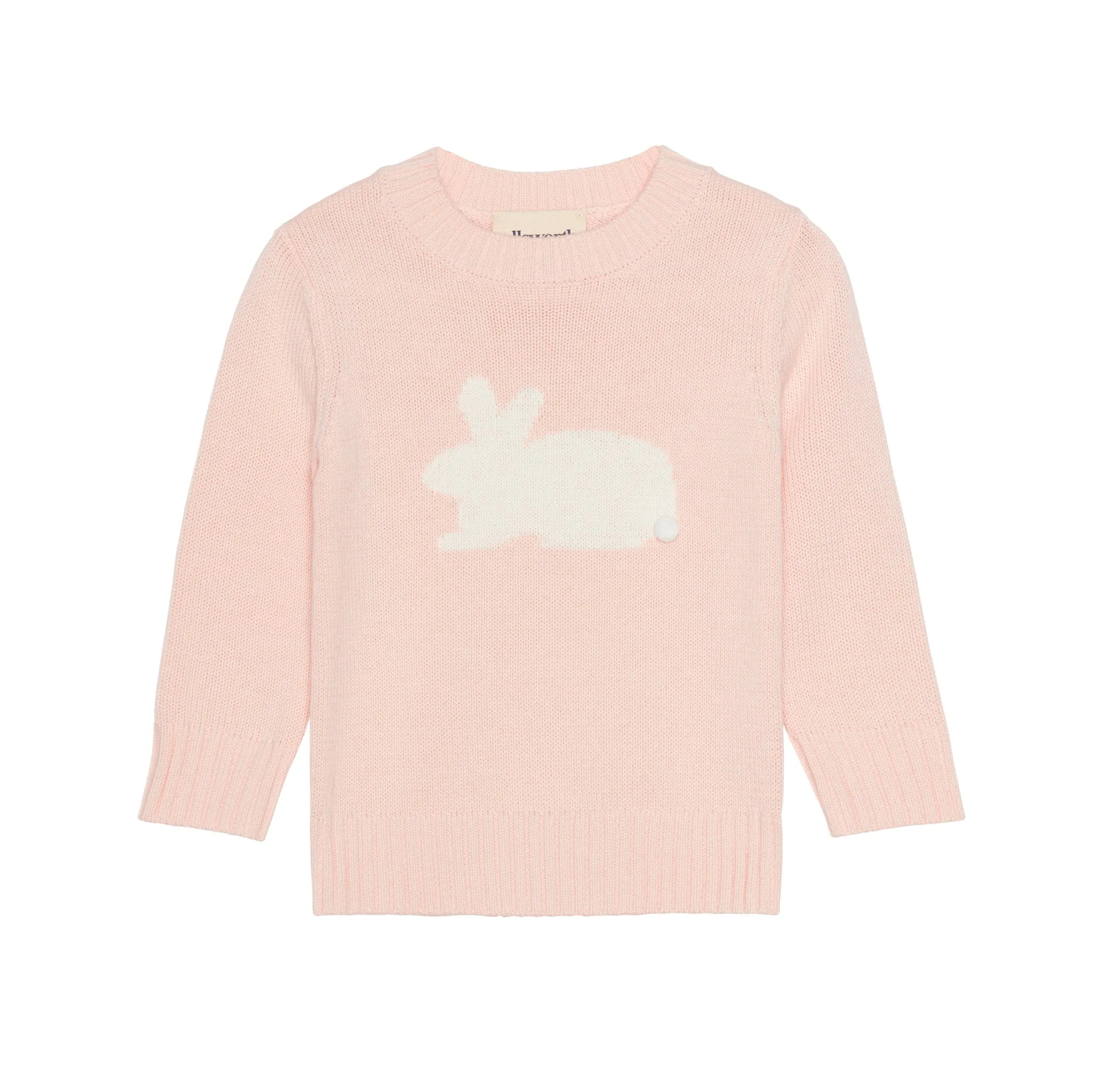 Children’s Bunny Crewneck Sweater - Light Pink