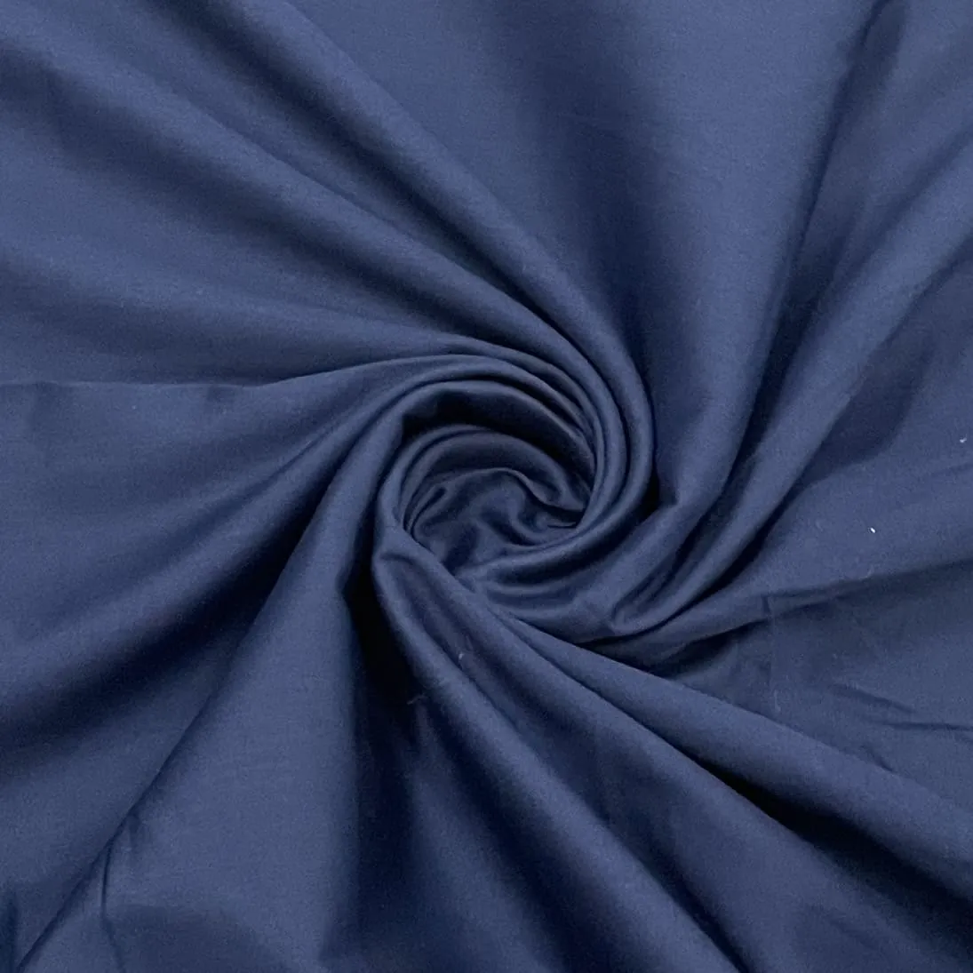 Classic Aegean Blue Solid Cotton Satin