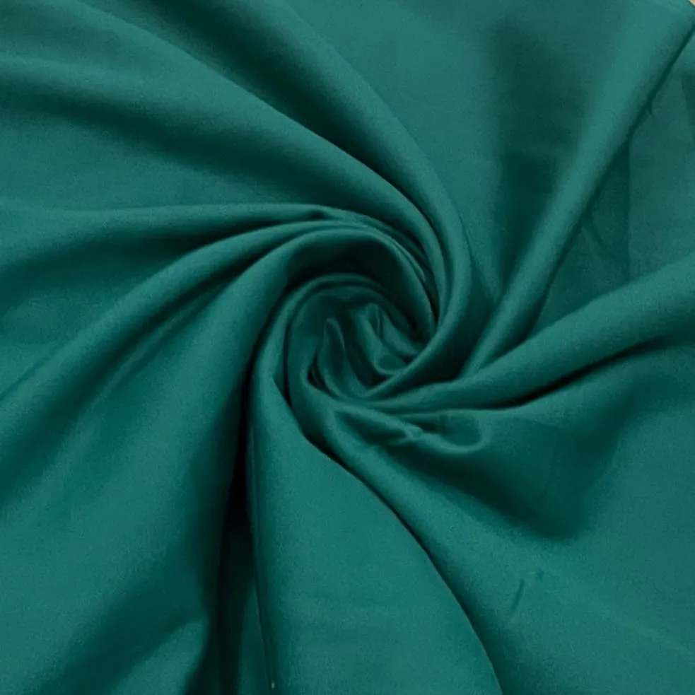 Classic Bright Turquoise Green Solid Cotton Satin