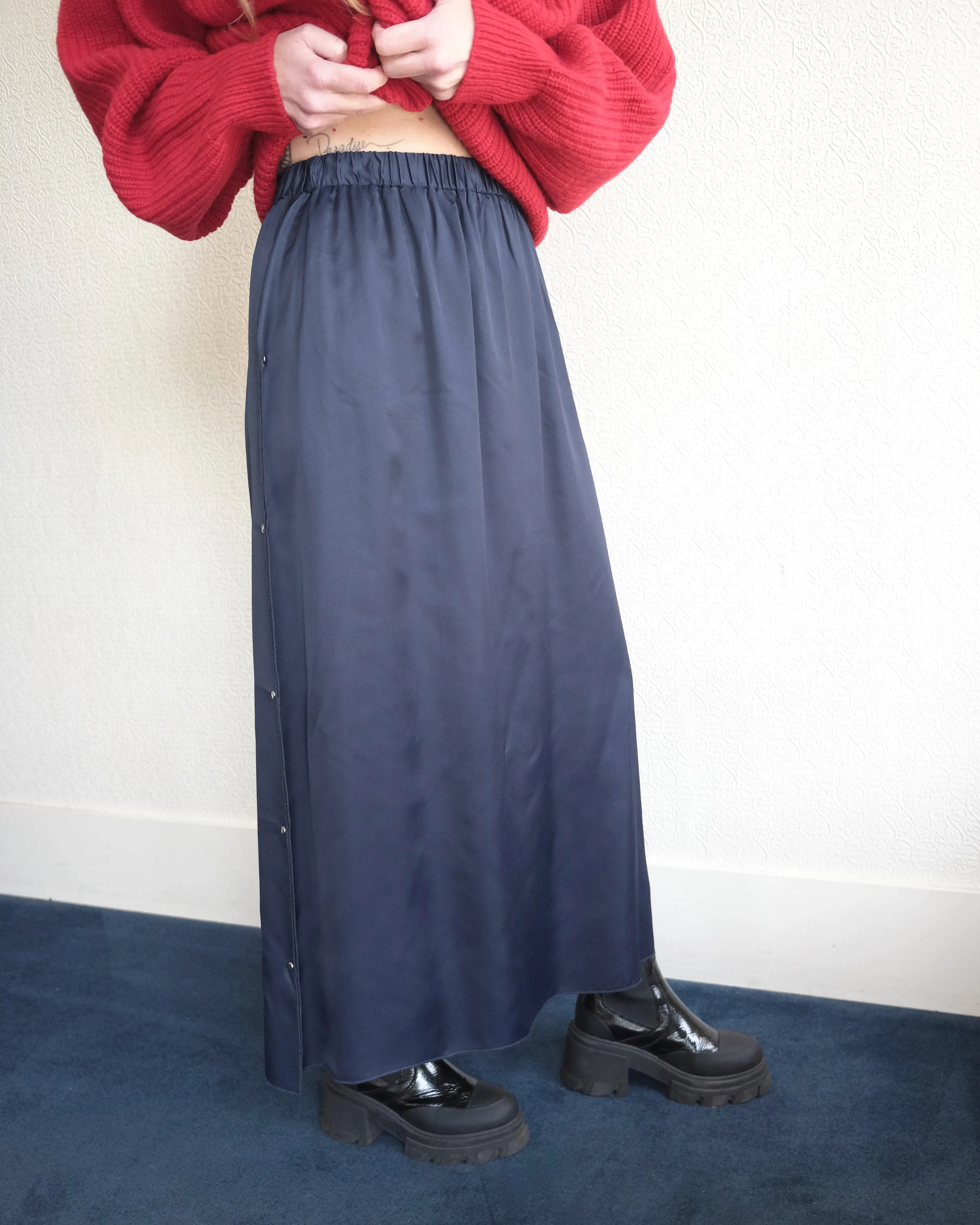 Clavo Skirt, Blue Black