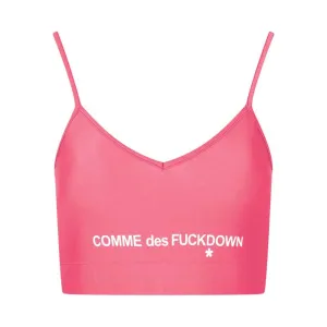 Comme Des Fuckdown Pink Polyester Tops & T-Shirt