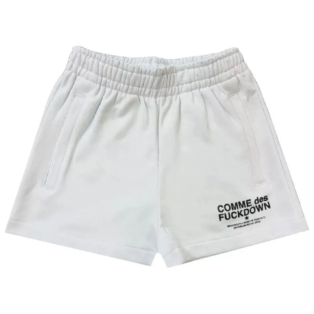 Comme Des Fuckdown White Cotton Short