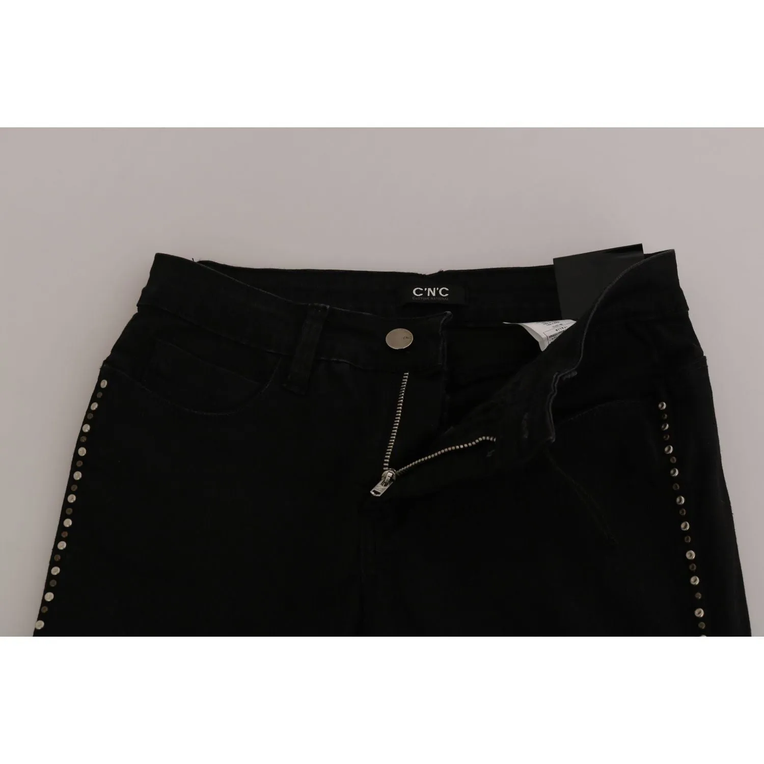 Costume National Chic Mid Waist Skinny Black Denim