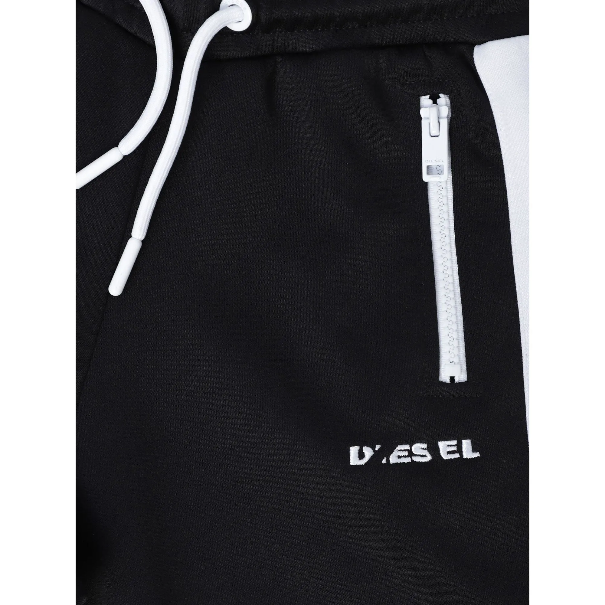 Diesel Kids Unisex Black Joggers with White Sides