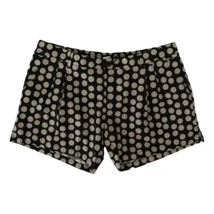 Dolce & Gabbana Black White Polka Dots Cotton Linen Shorts