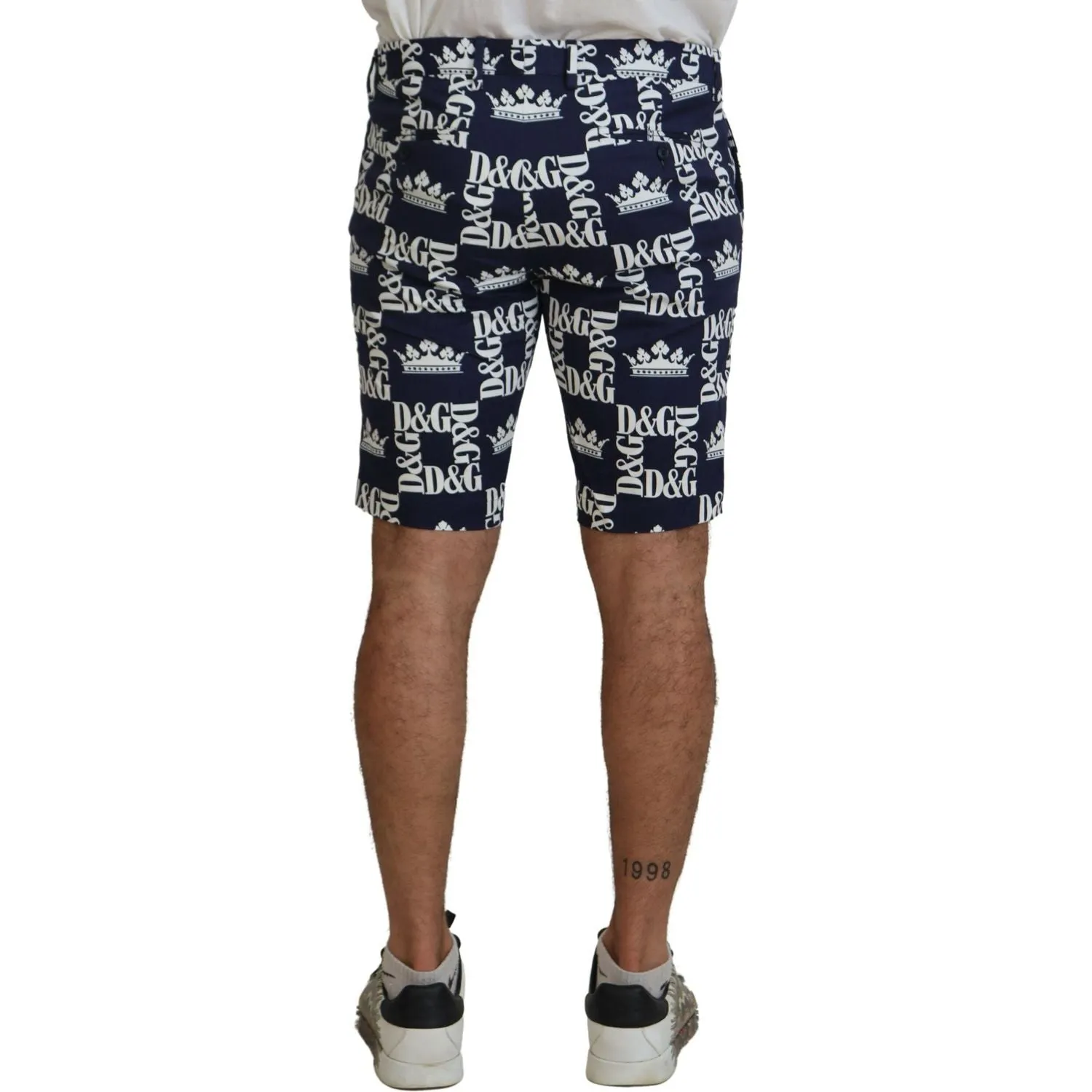 Dolce & Gabbana Casual Crown Print Chinos Shorts