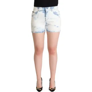 Dolce & Gabbana Chic White Denim Mid-Waisted Shorts