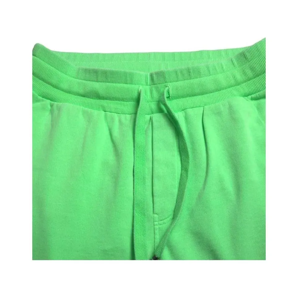 Dolce & Gabbana Neon Green Cotton Stretch Jogger Sweatpants Pants