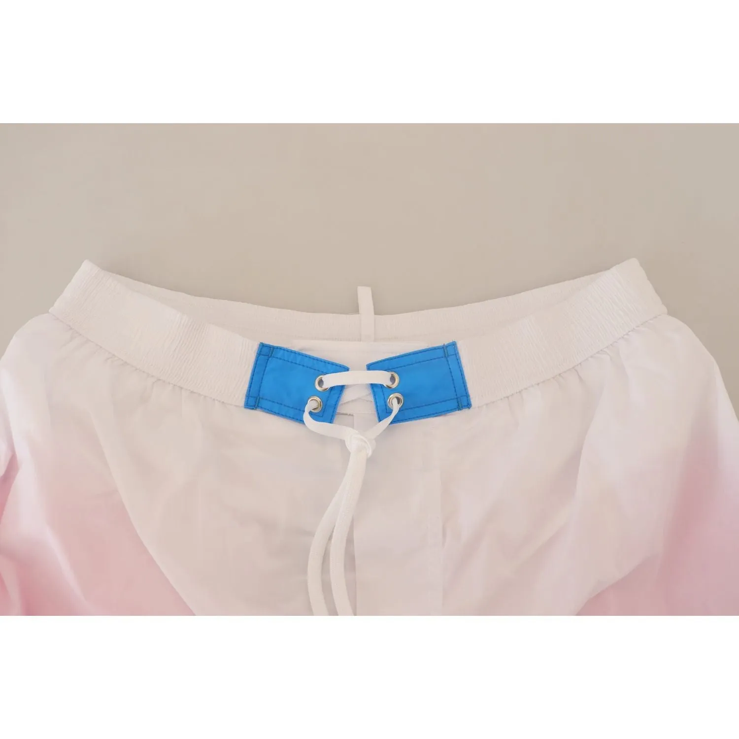 Dsquared² Chic White & Pink Print Swim Shorts