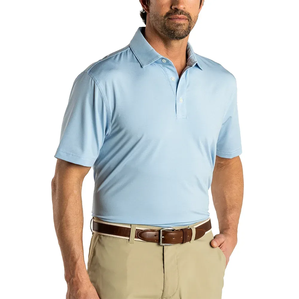 Duck Head Men's Long Drive Stripe Performance Polo