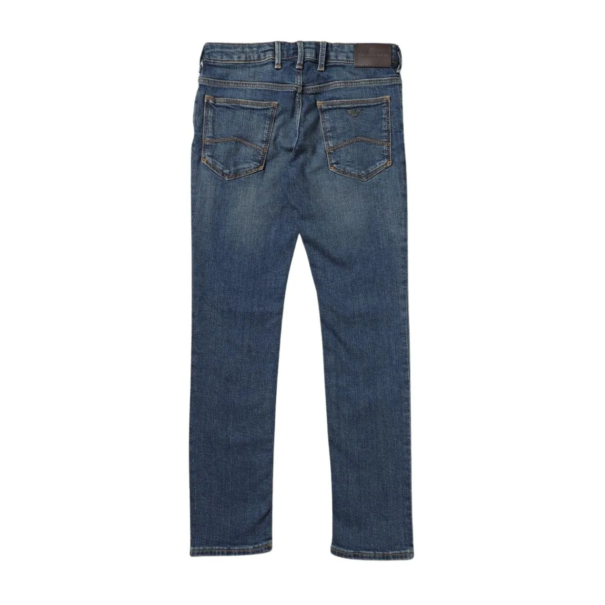 Emporio Armani Kids Eagle Logo Blue Denim Jeans