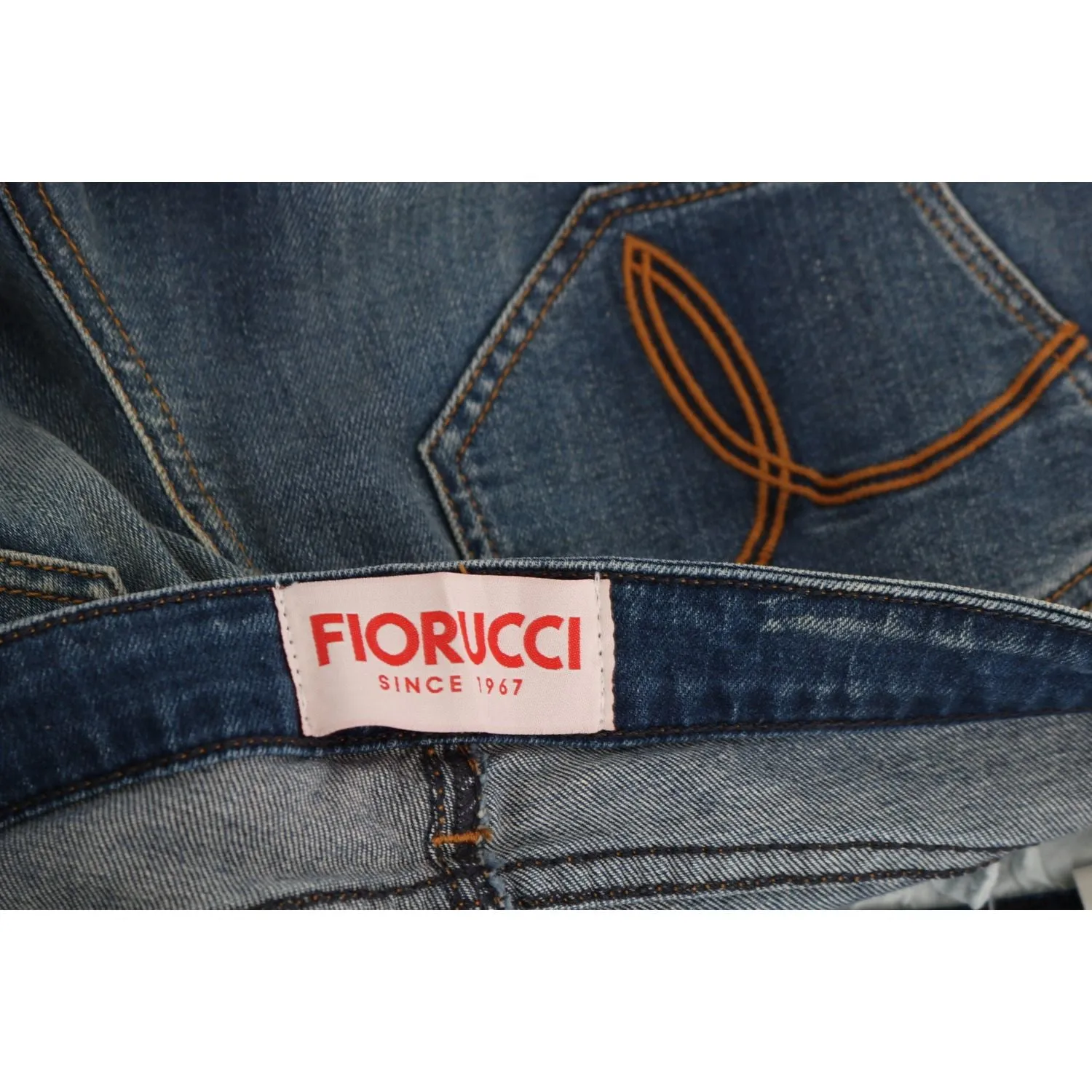 Fiorucci Svelte Mid Waist Slim Jeans in Vintage Blue