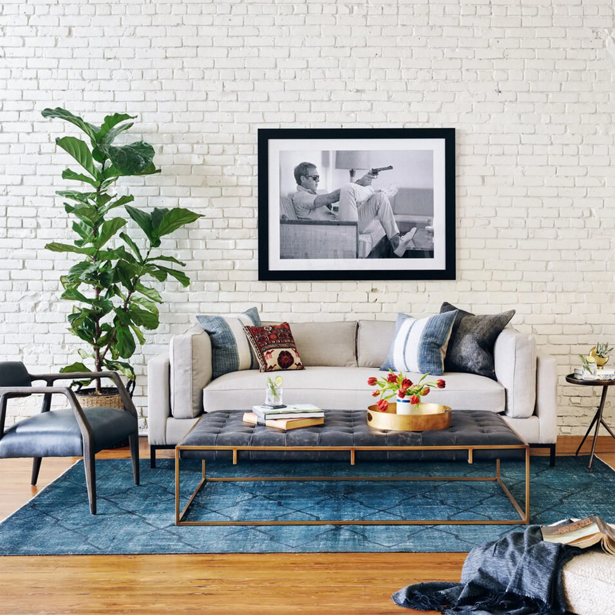 Four Hands Oxford Coffee Table in Rialto Ebony