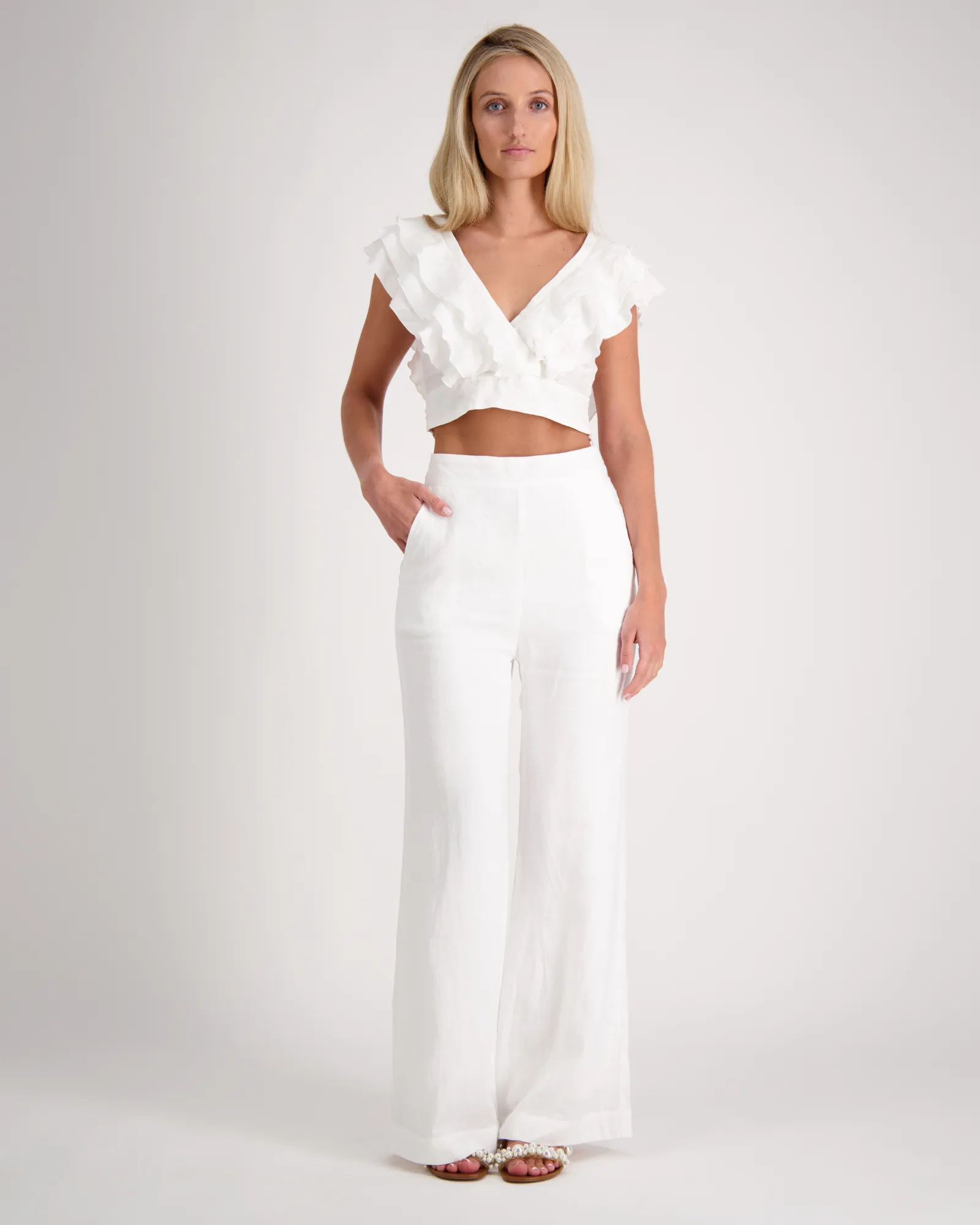 Freya Pant in White