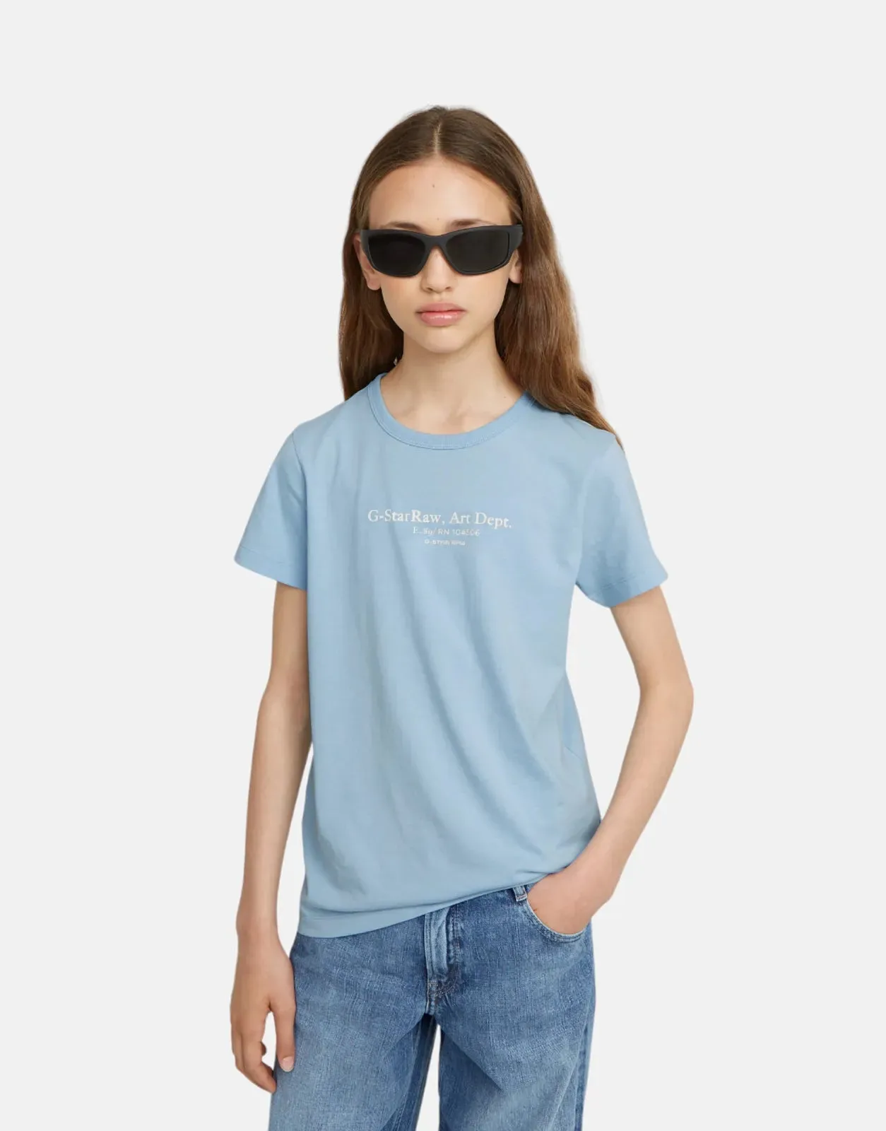 G-Star RAW Kids Slim T-Shirt Siali Blue