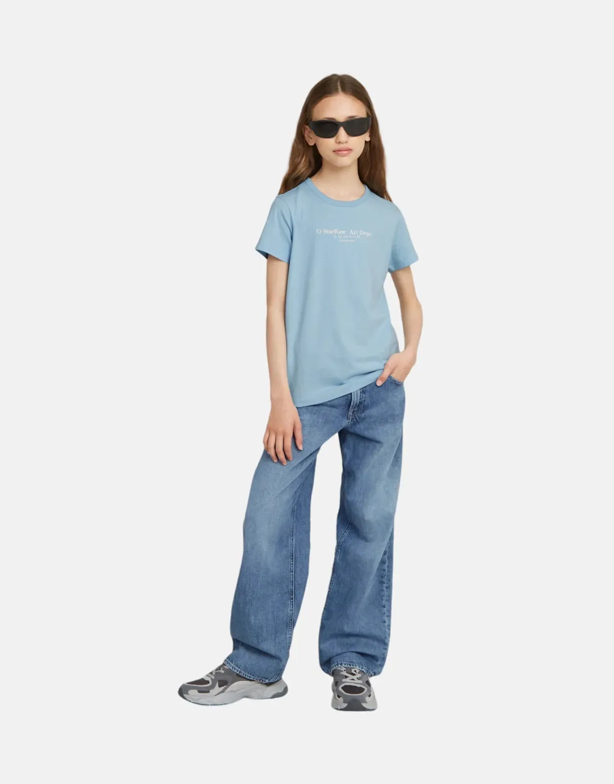 G-Star RAW Kids Slim T-Shirt Siali Blue