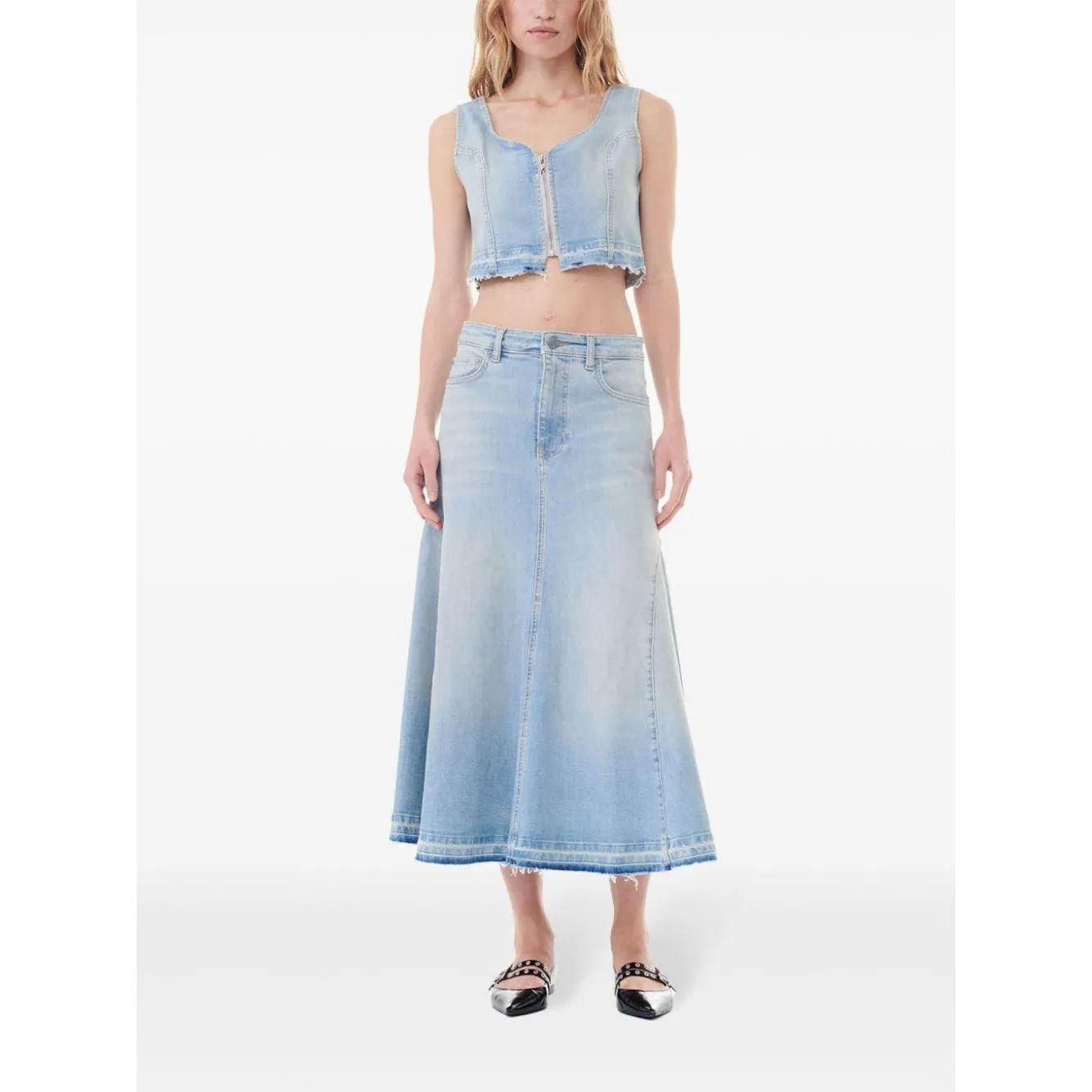 GANNI Skirts Clear Blue