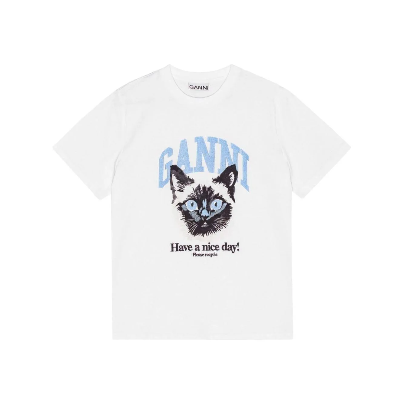 GANNI T-shirts and Polos White