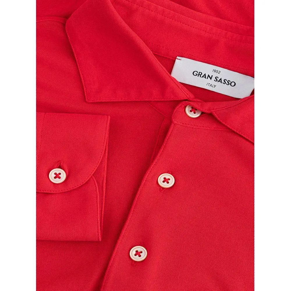 Gran Sasso Fuchsia Italian Cotton Polo Shirt