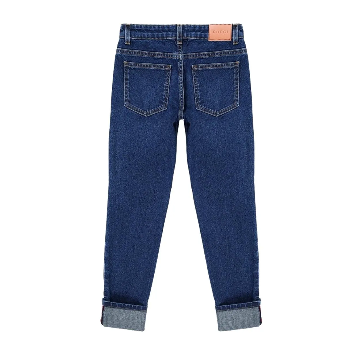 Gucci Kids Love Heart Patch Denim Jeans