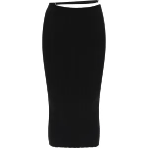 Jacquemus midi skirt ribbed stretch viscose knit