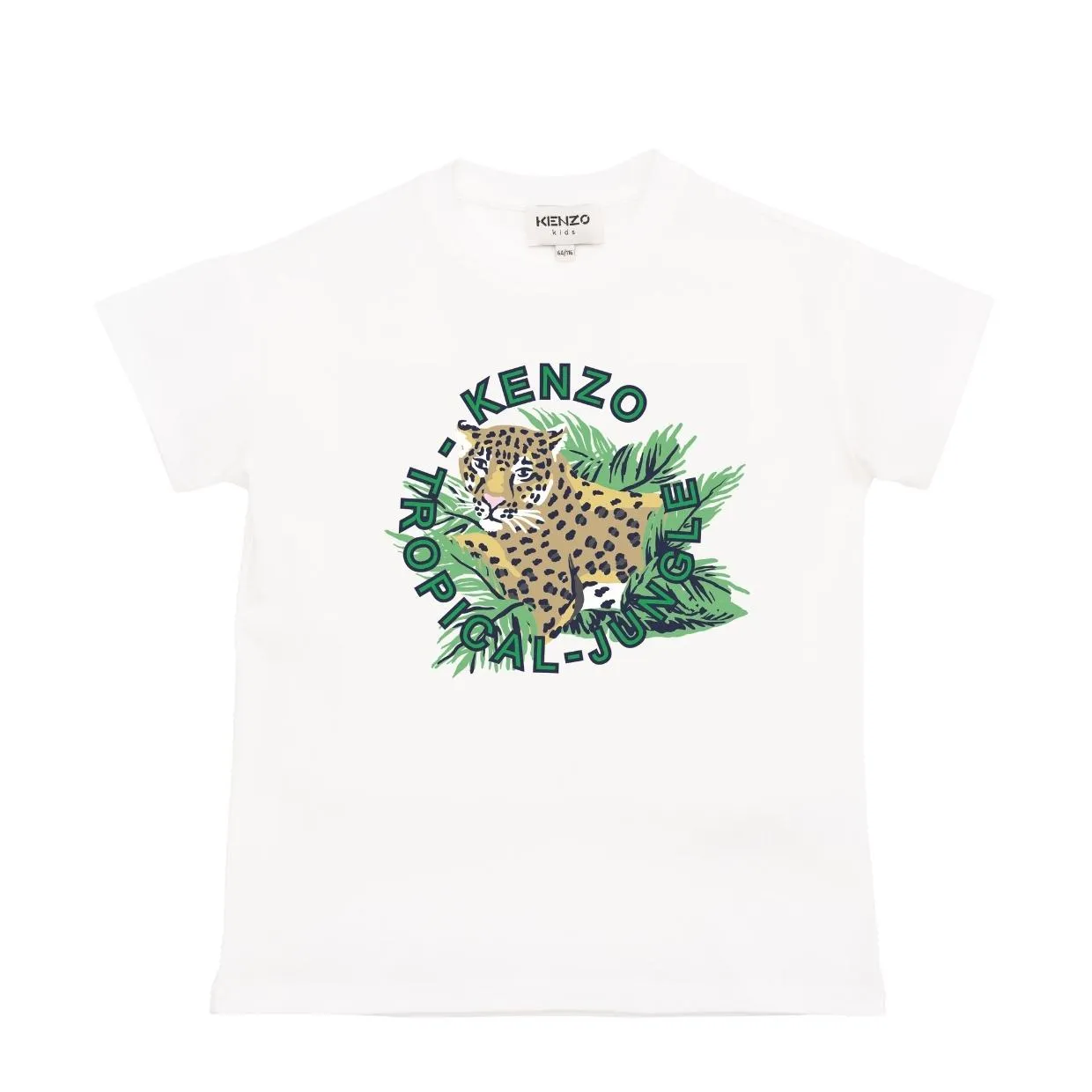 Kenzo Kids White Tropical Jungle Print T-Shirt